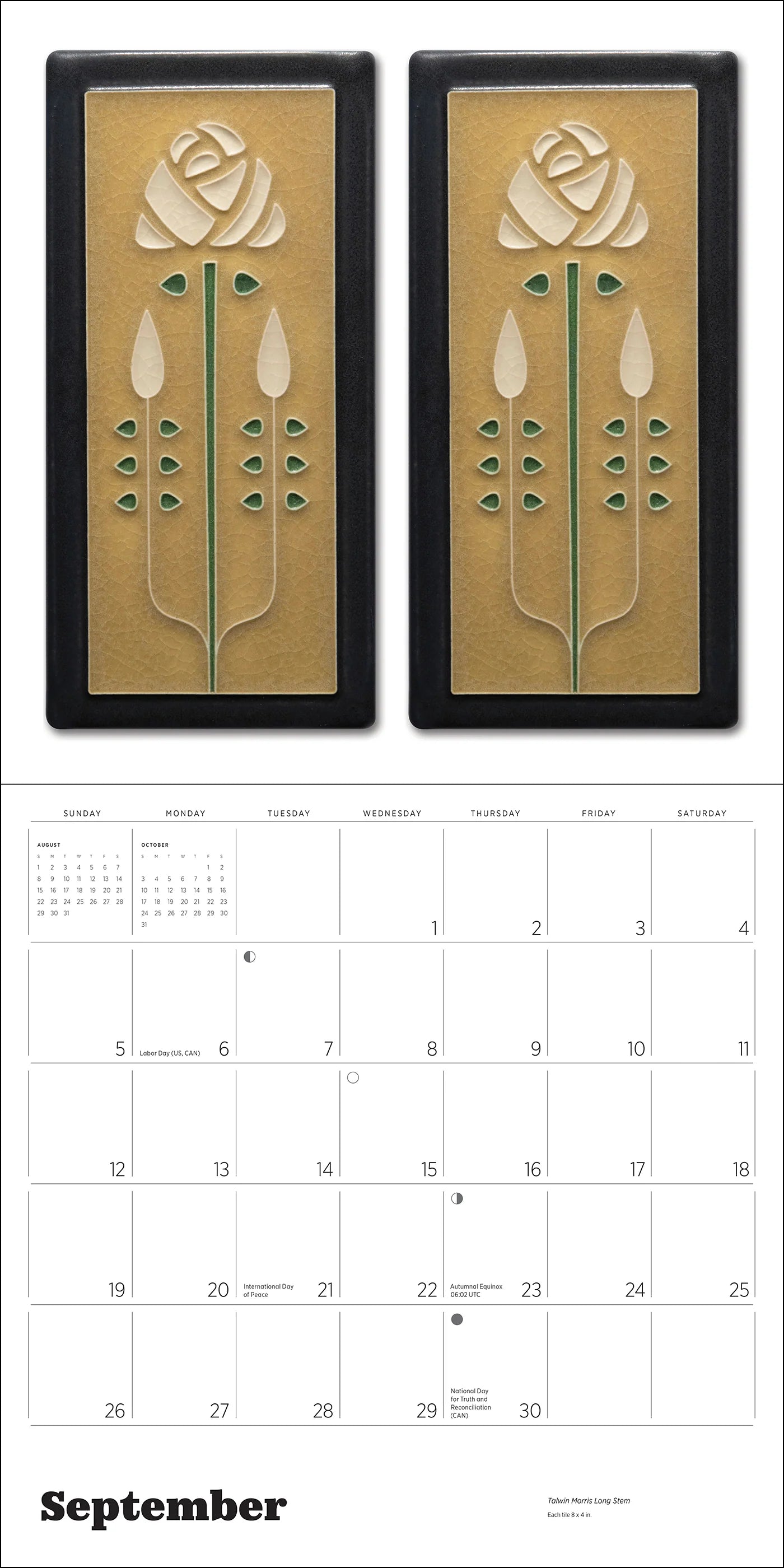 POM Arts & Crafts Tiles: Made by Motawi Tileworks 2027 Wall Calendar