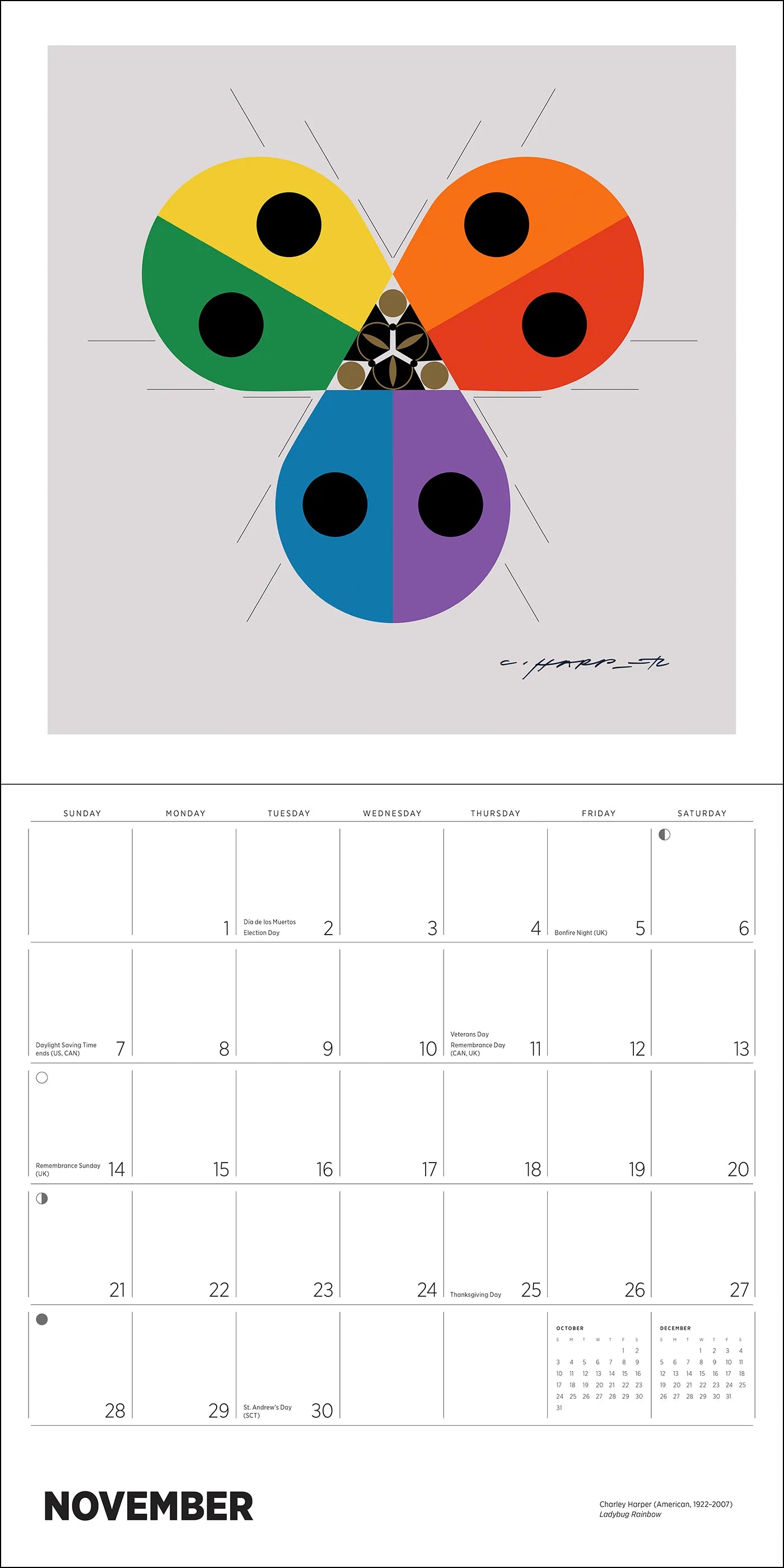 POM Charley Harper 2027 Wall Calendar