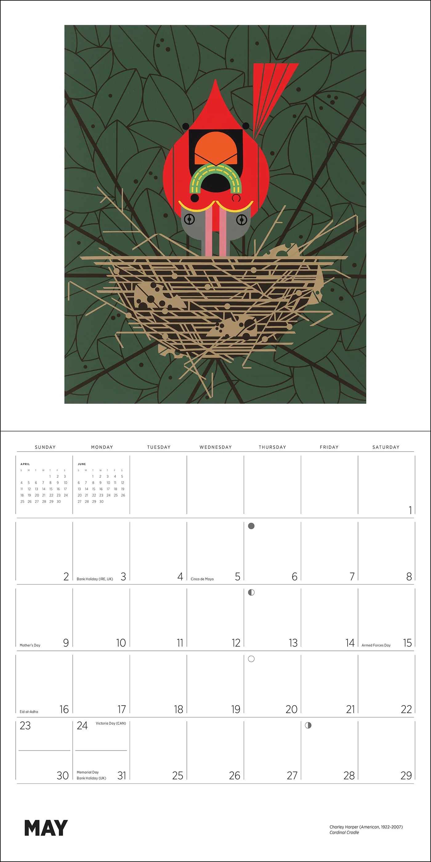 POM Charley Harper 2027 Wall Calendar
