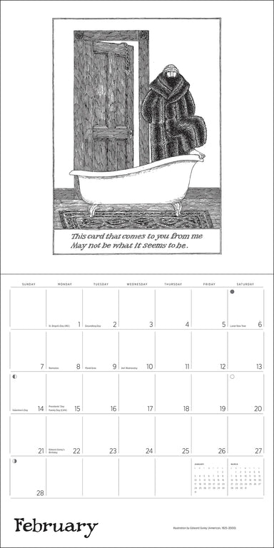 POM Edward Gorey 2027 Wall Calendar
