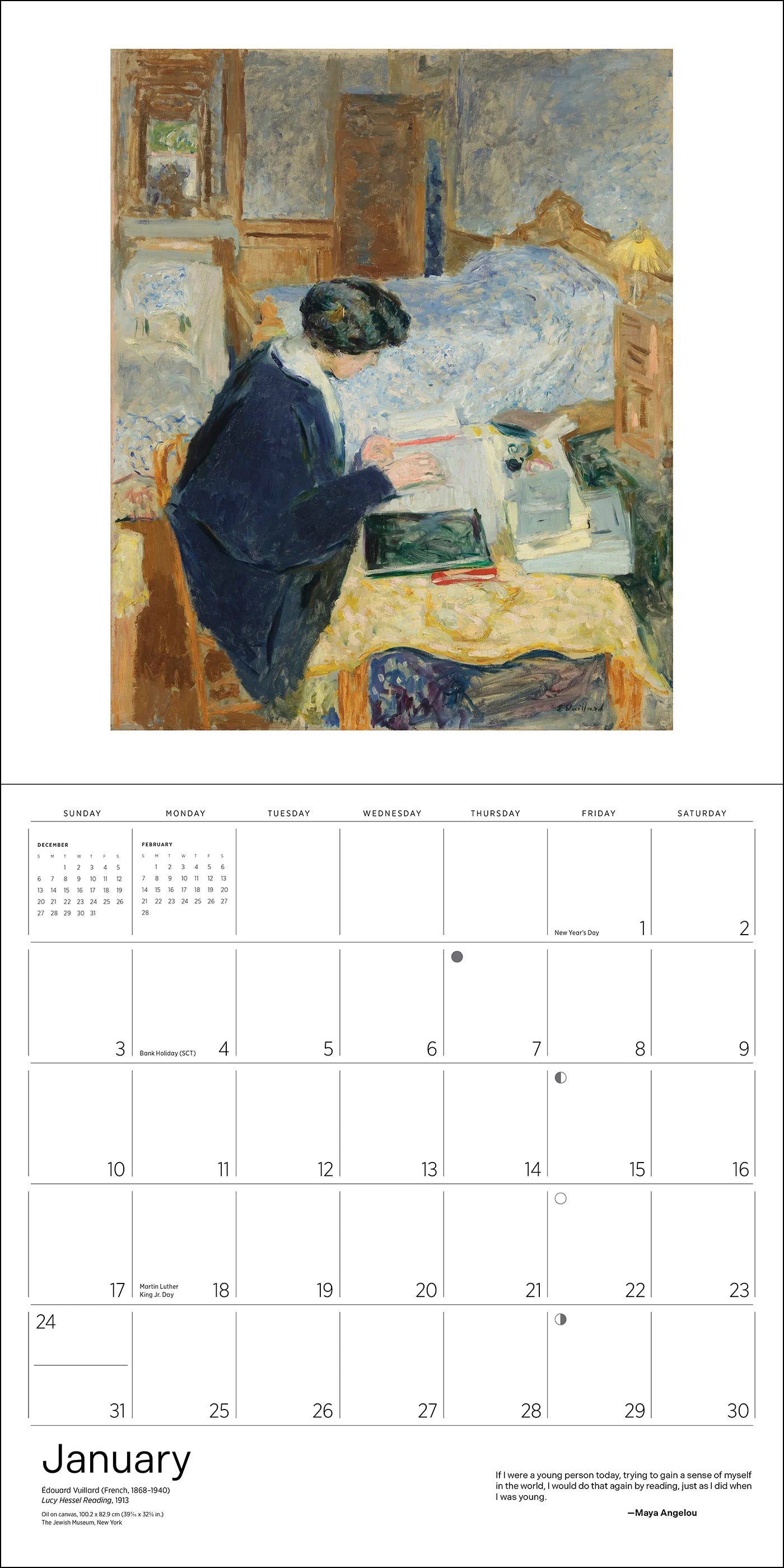 POM The Reading Woman 2027 Wall Calendar