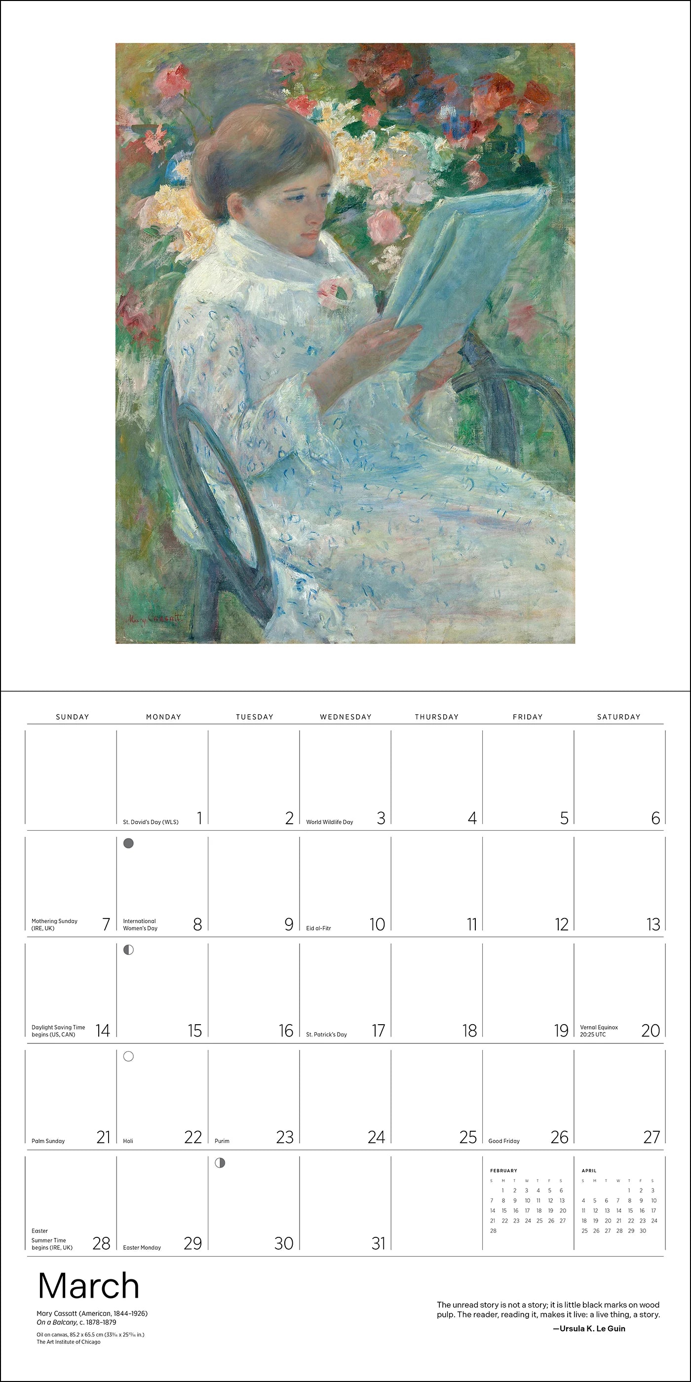 POM The Reading Woman 2027 Wall Calendar