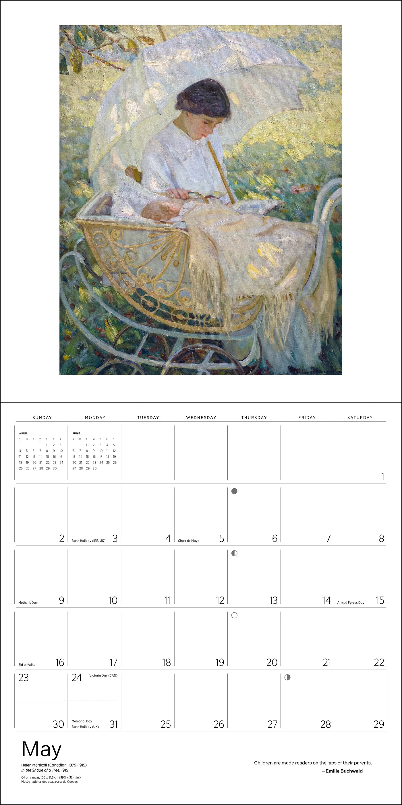POM The Reading Woman 2027 Wall Calendar