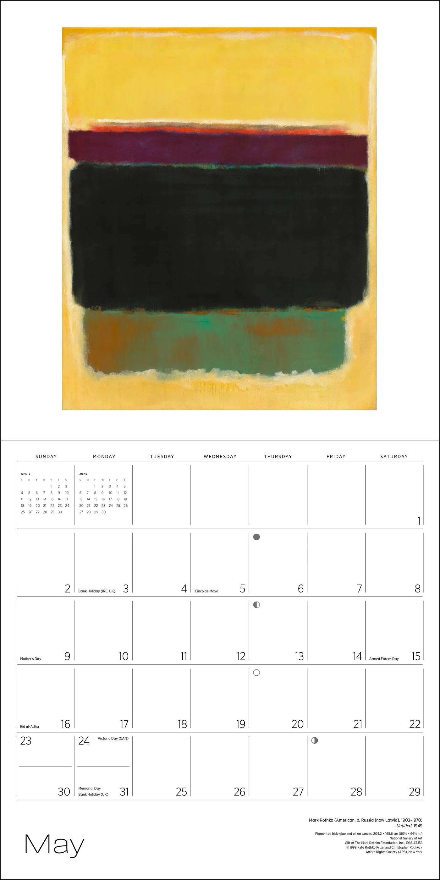 POM Rothko 2027 Wall Calendar
