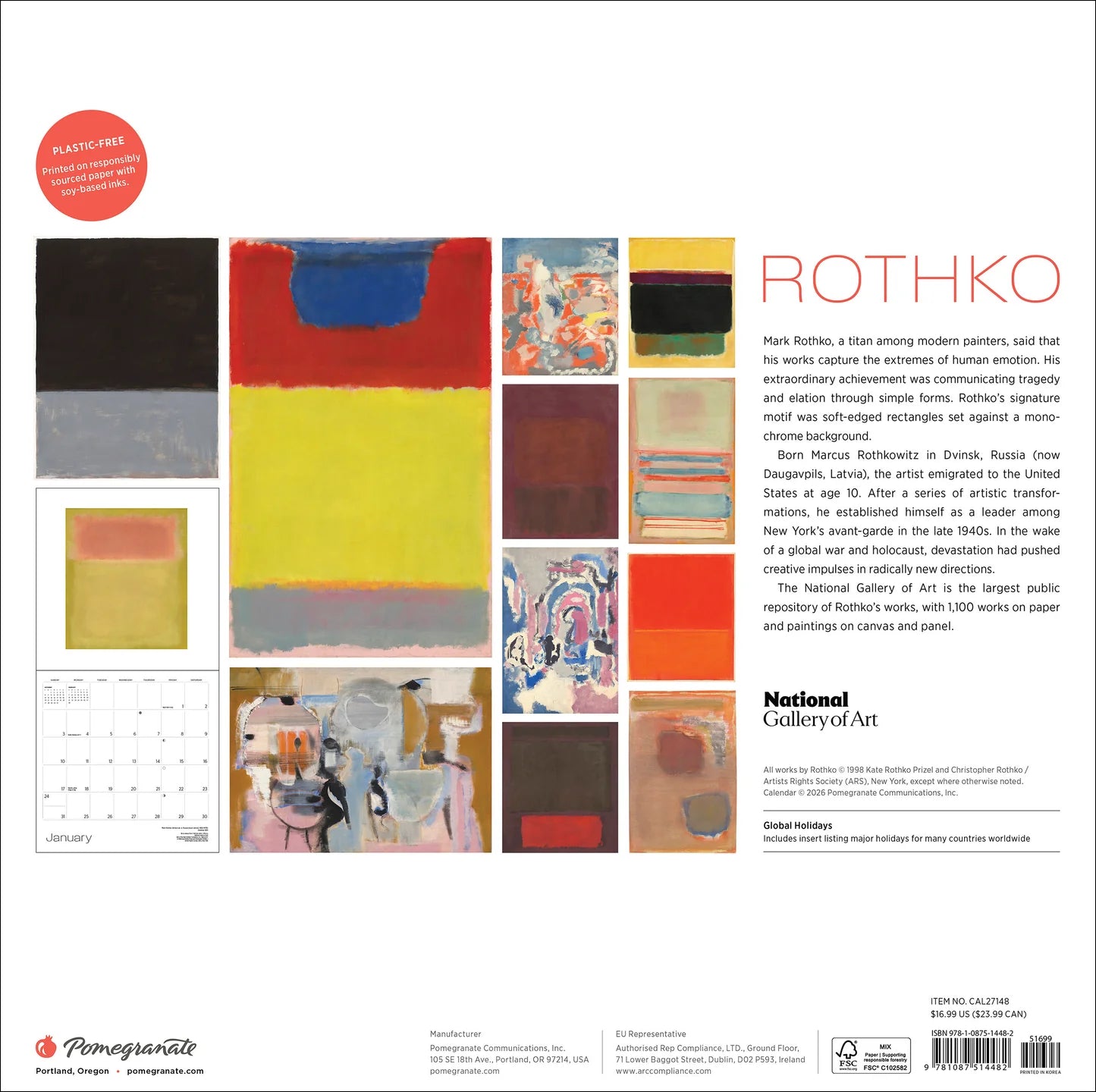 POM Rothko 2027 Wall Calendar
