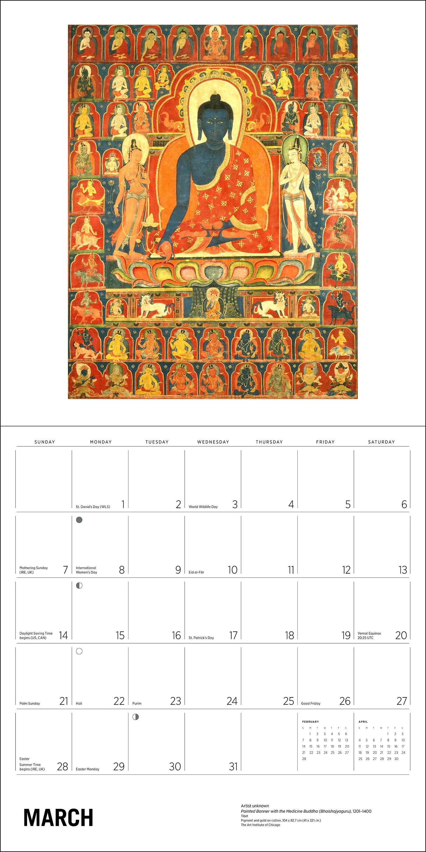 POM Enlightenment: Buddhist Paintings 2027 Wall Calendar
