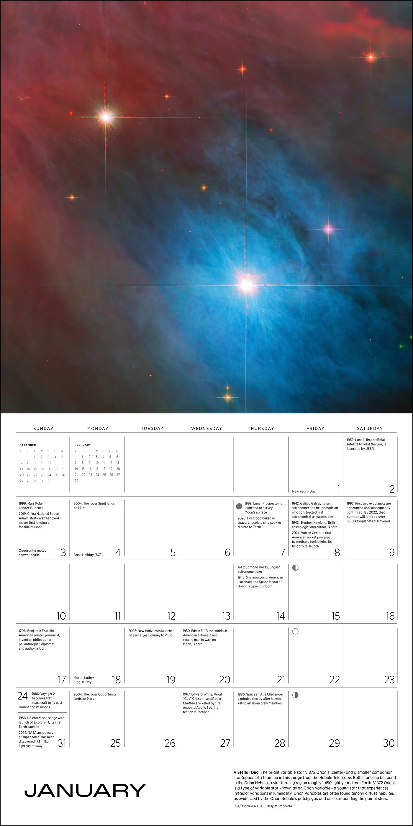 POM Space: Views from the Hubble and James Webb Telescopes 2027 Wall Calendar