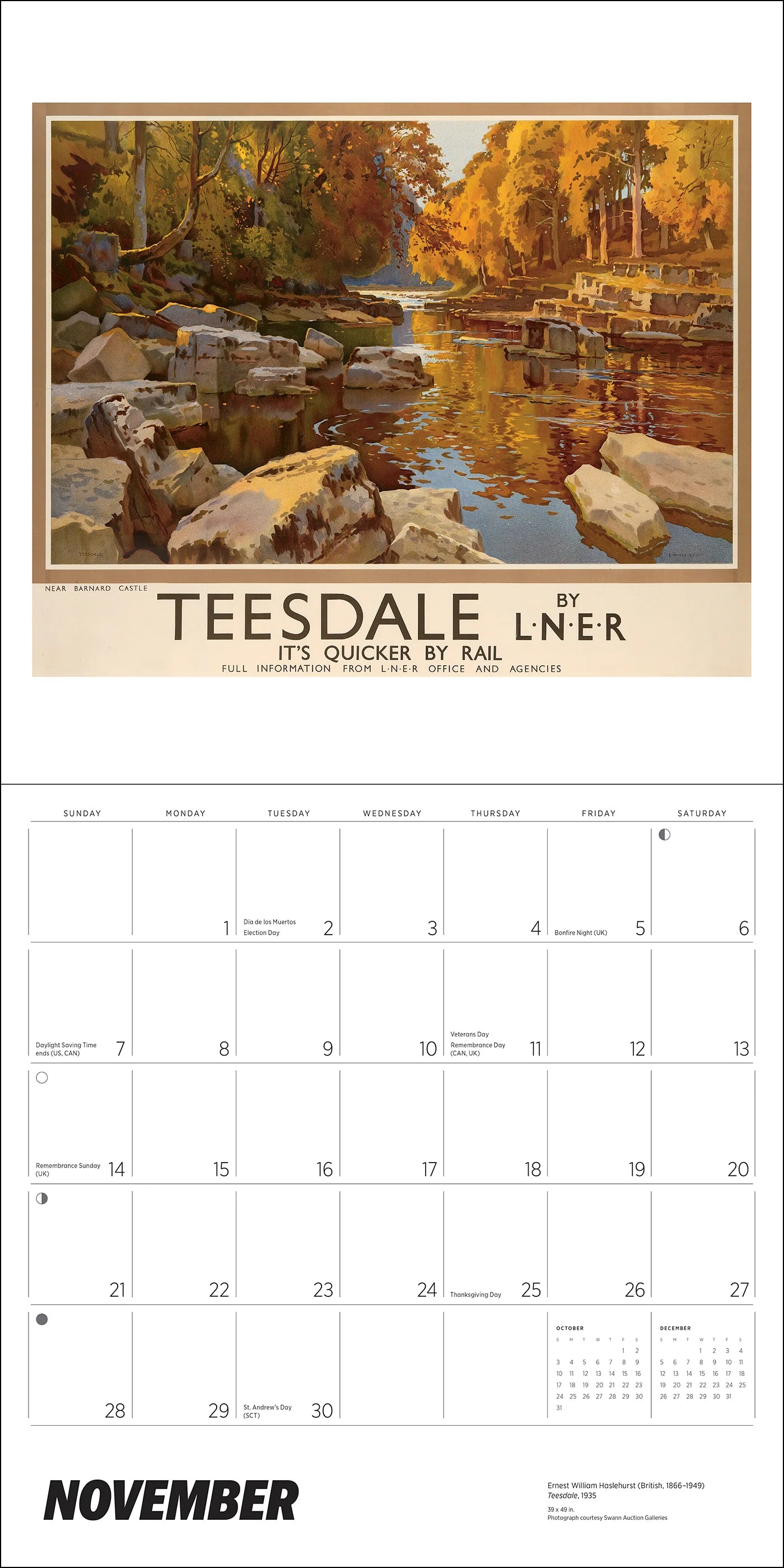 POM England by Rail: Vintage Travel Posters 2027 Wall Calendar