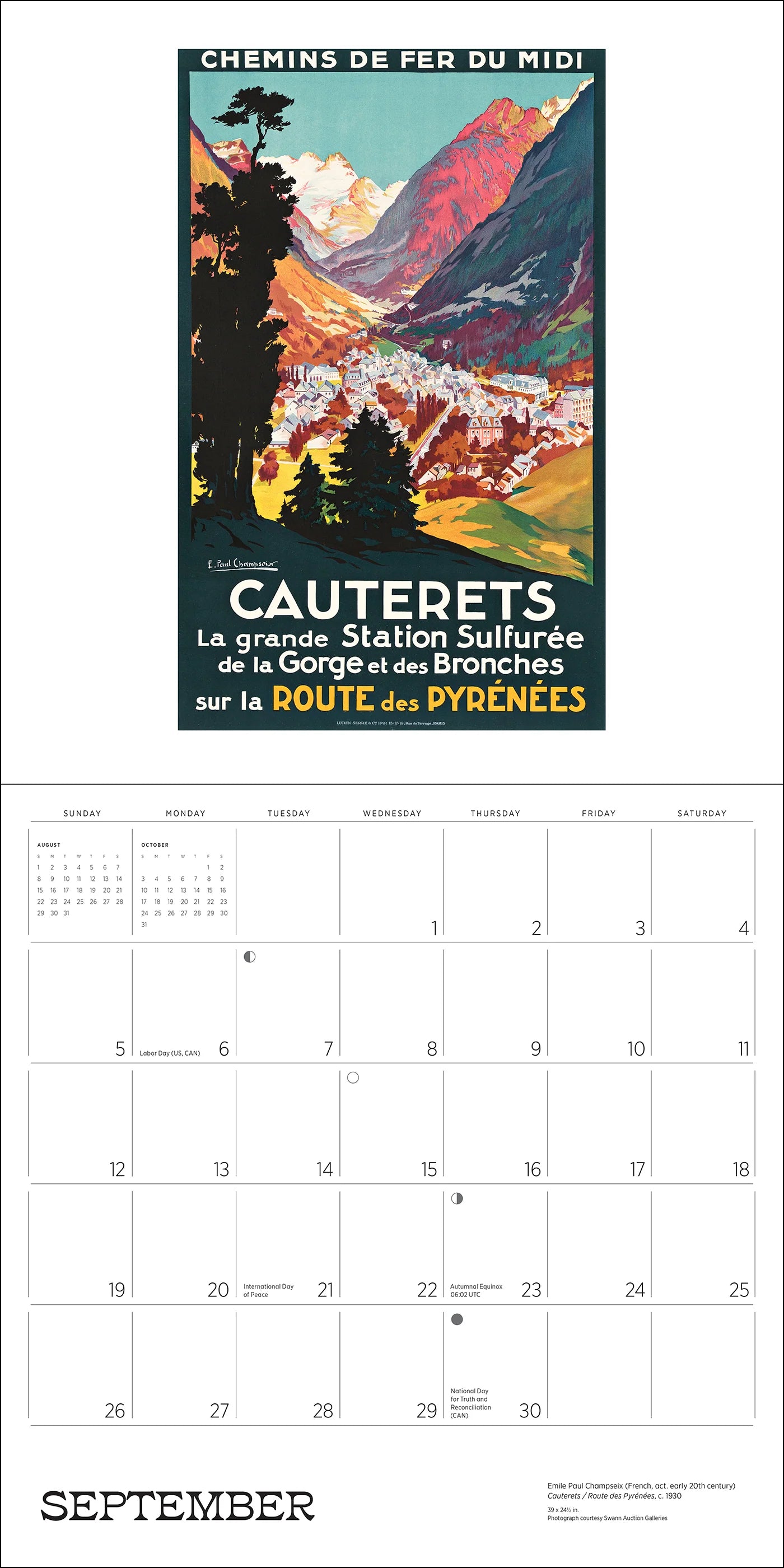 POM France: Vintage Travel Posters 2027 Wall Calendar