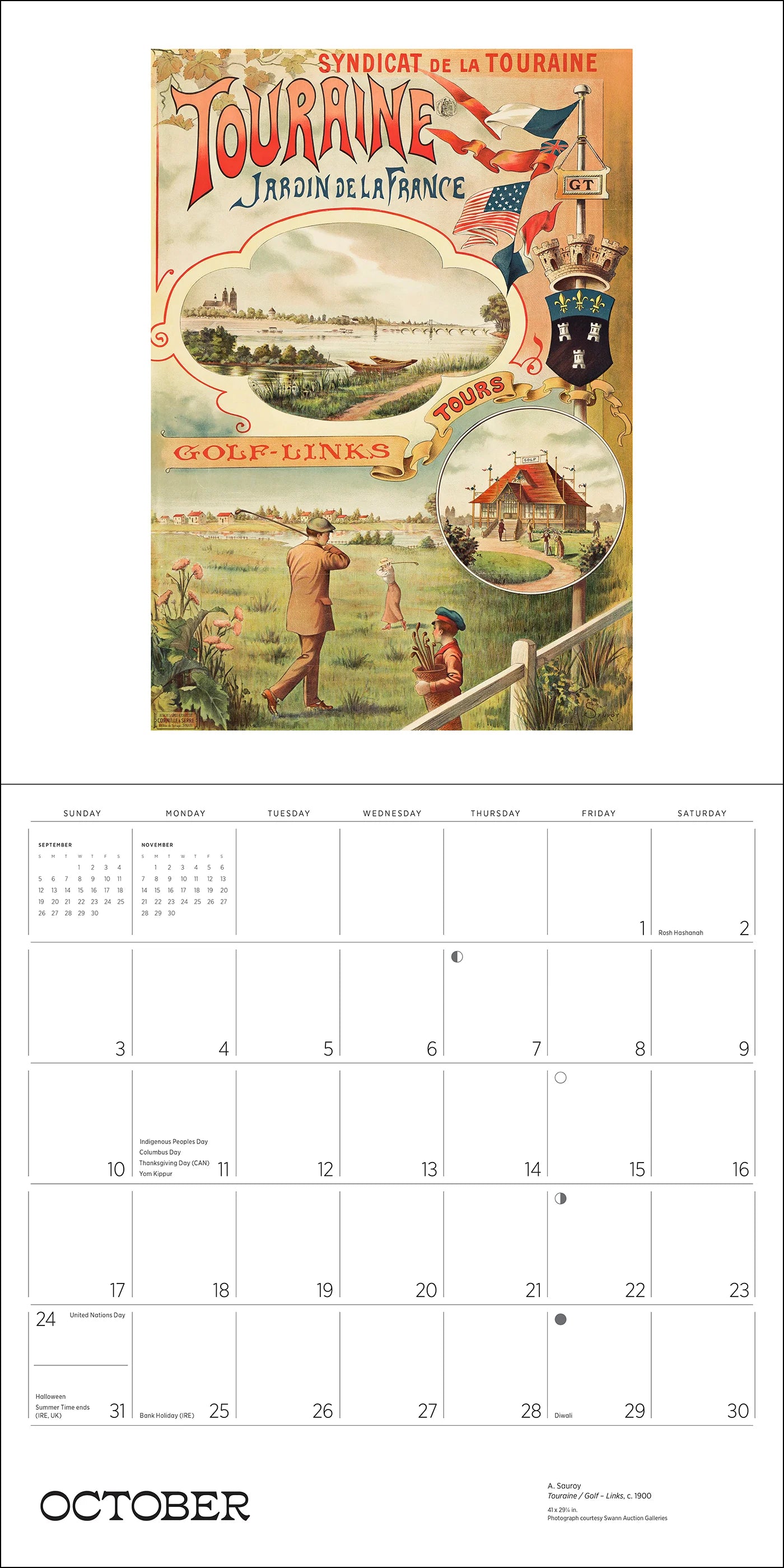 POM France: Vintage Travel Posters 2027 Wall Calendar