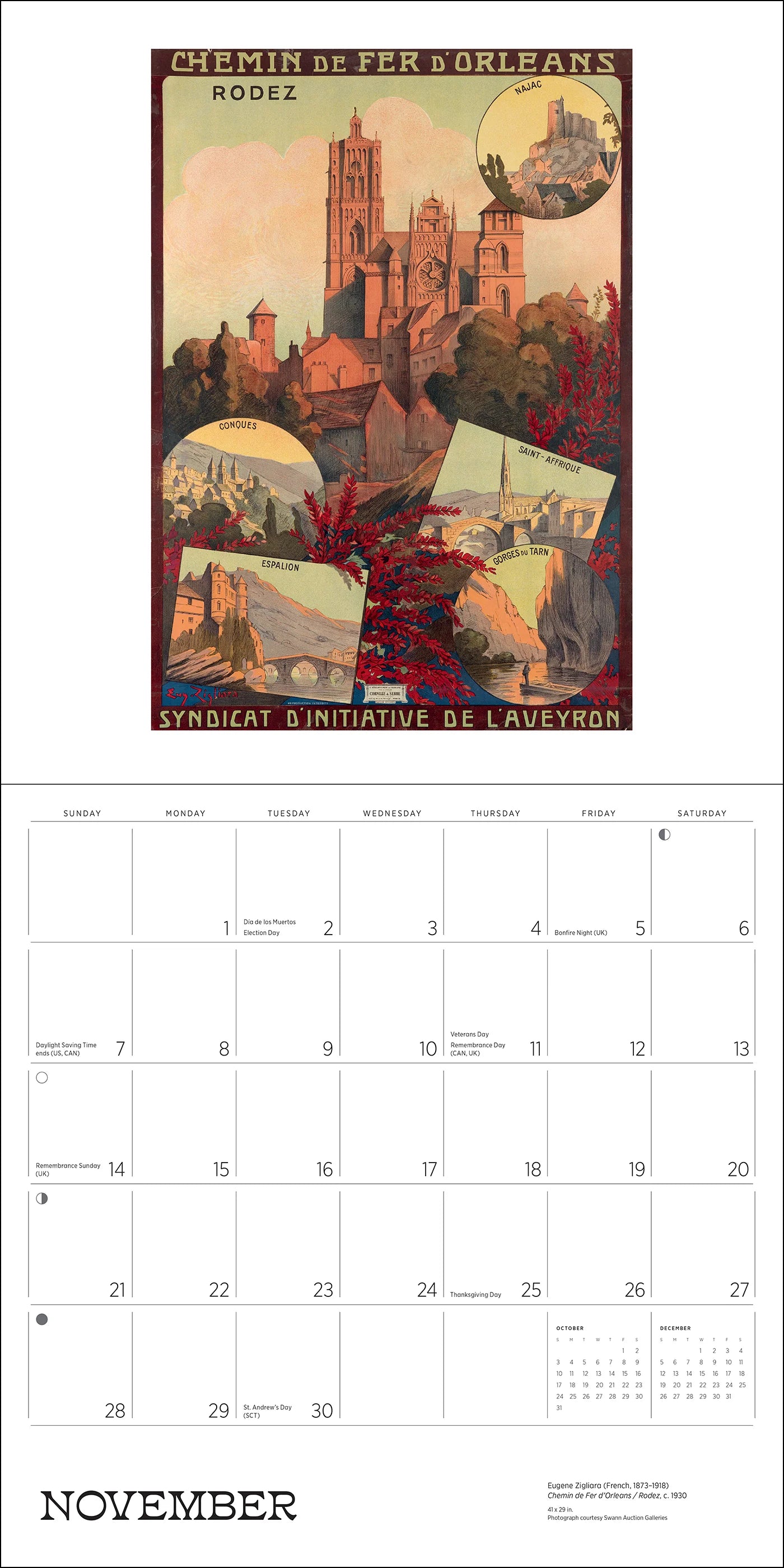 POM France: Vintage Travel Posters 2027 Wall Calendar