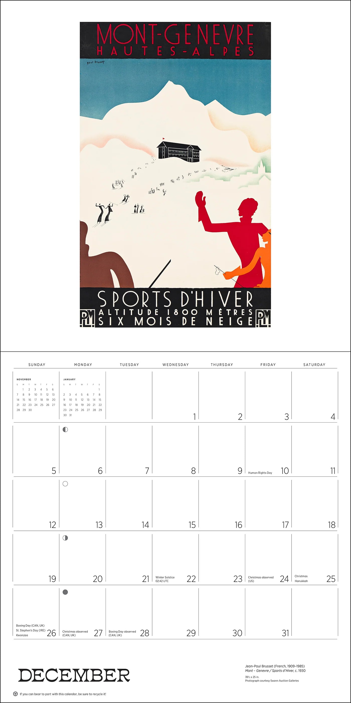 POM France: Vintage Travel Posters 2027 Wall Calendar