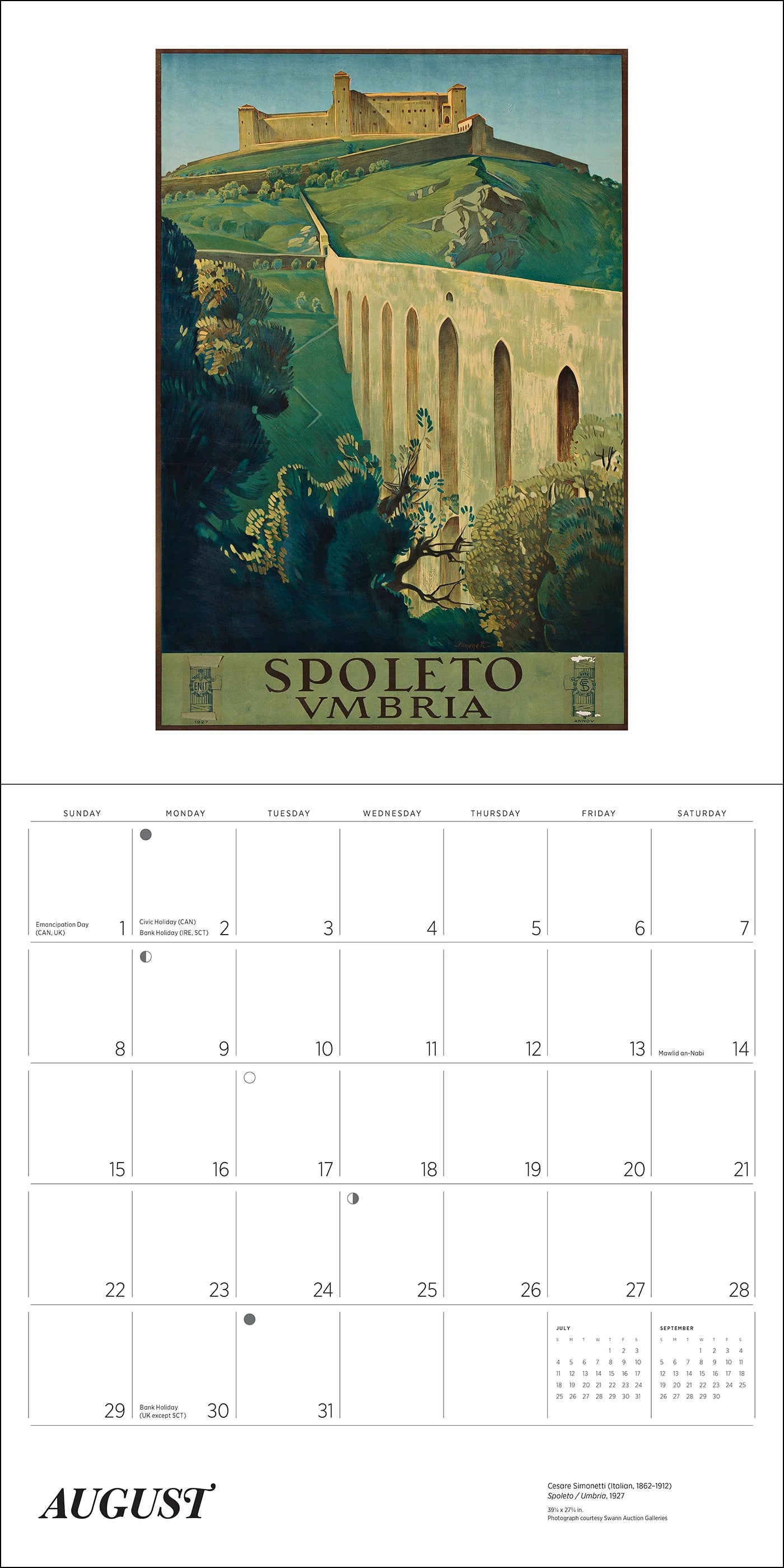POM Italy: Vintage Travel Posters 2027 Wall Calendar