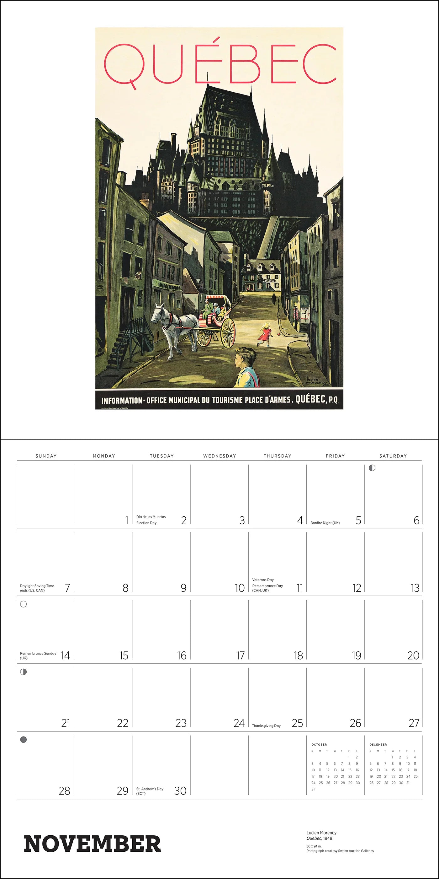POM Canada: Vintage Travel Posters 2027 Wall Calendar