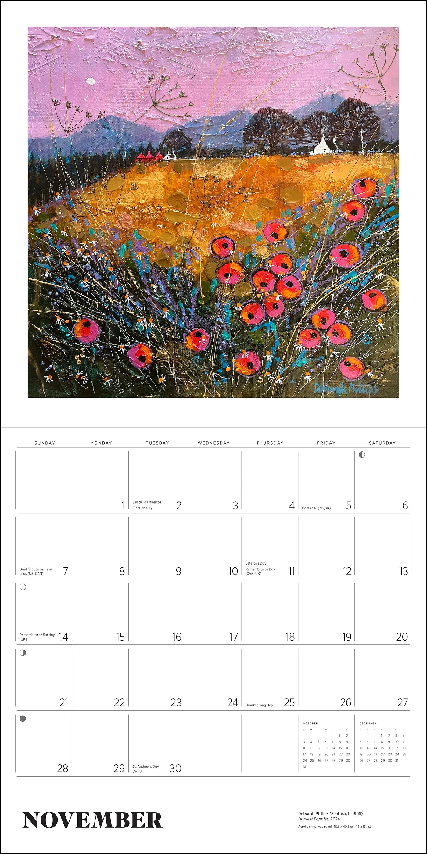 POM Scotland: The Art of Deborah Phillips 2027 Wall Calendar