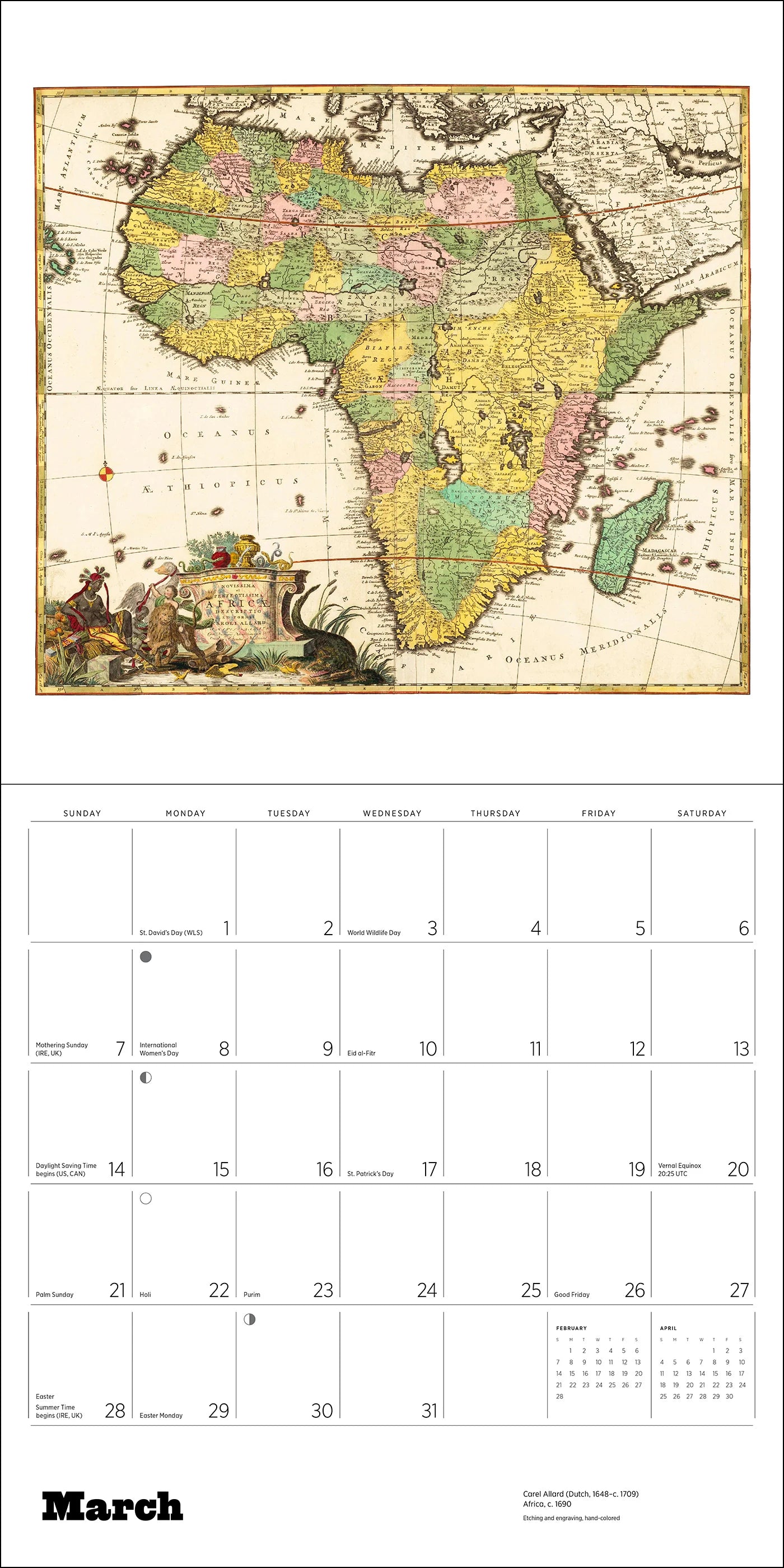 POM Antique Maps 2027 Wall Calendar