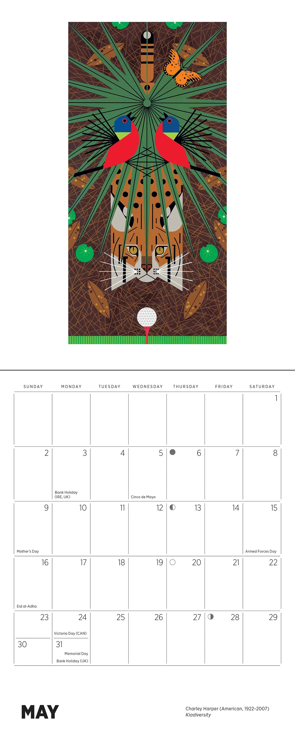 POM Charley Harper 2027 Mini Wall Calendar