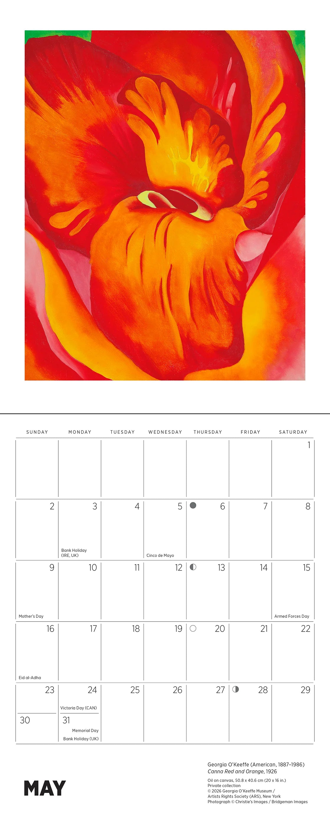 POM Georgia O'Keeffe 2027 Mini Wall Calendar