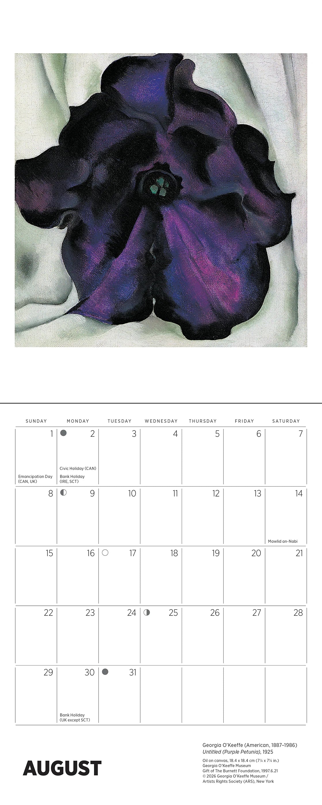 POM Georgia O'Keeffe 2027 Mini Wall Calendar