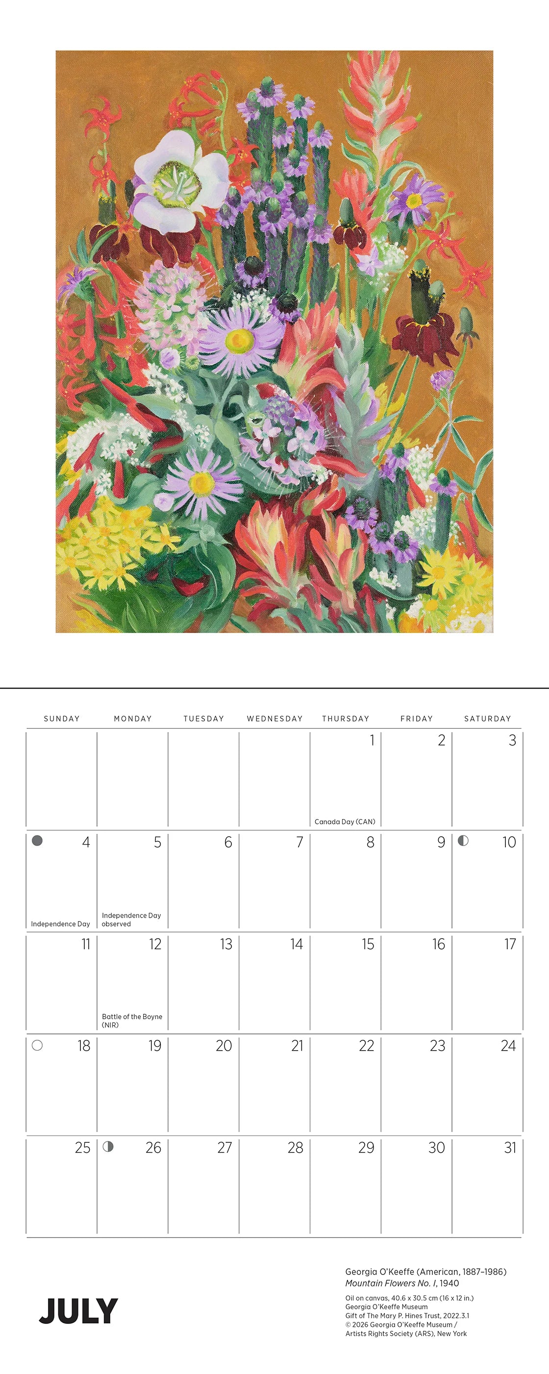 POM Georgia O'Keeffe 2027 Mini Wall Calendar