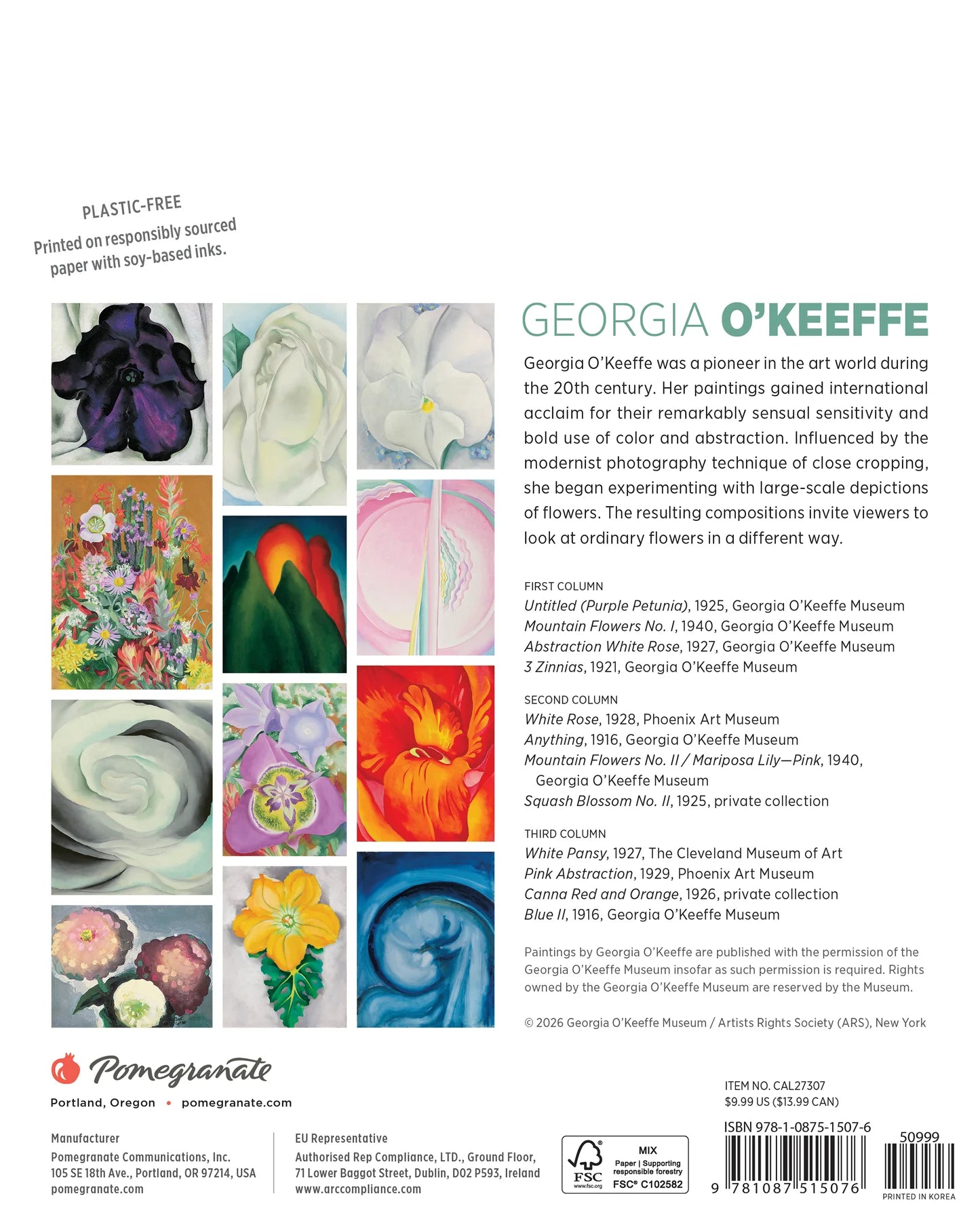 POM Georgia O'Keeffe 2027 Mini Wall Calendar