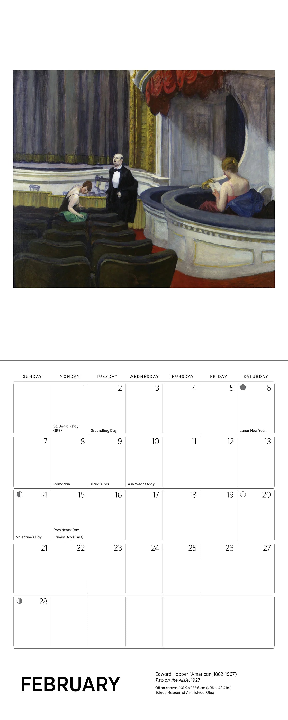 Edward Hopper 2027 Mini Wall Calendar