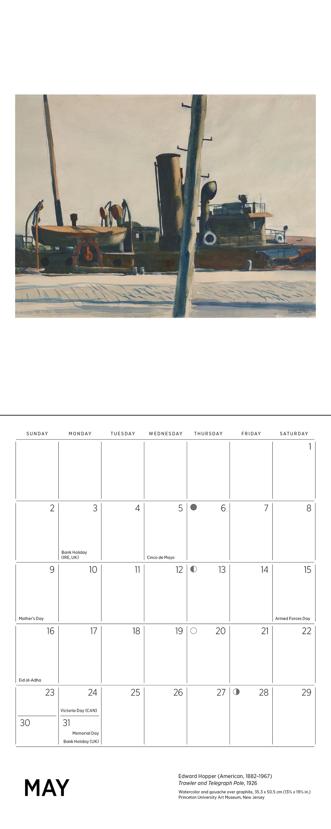Edward Hopper 2027 Mini Wall Calendar