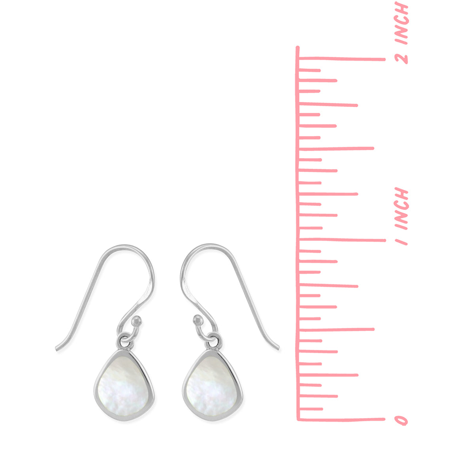BOMA Teardrop Dangle Earrings - Mother of Pearl