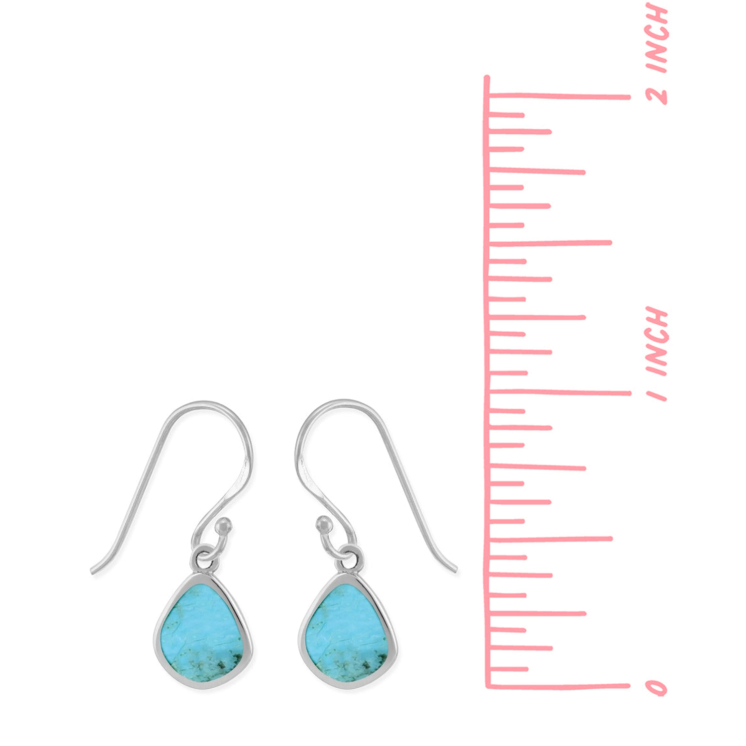 BOMA Teardrop Dangle Earrings - Turquoise