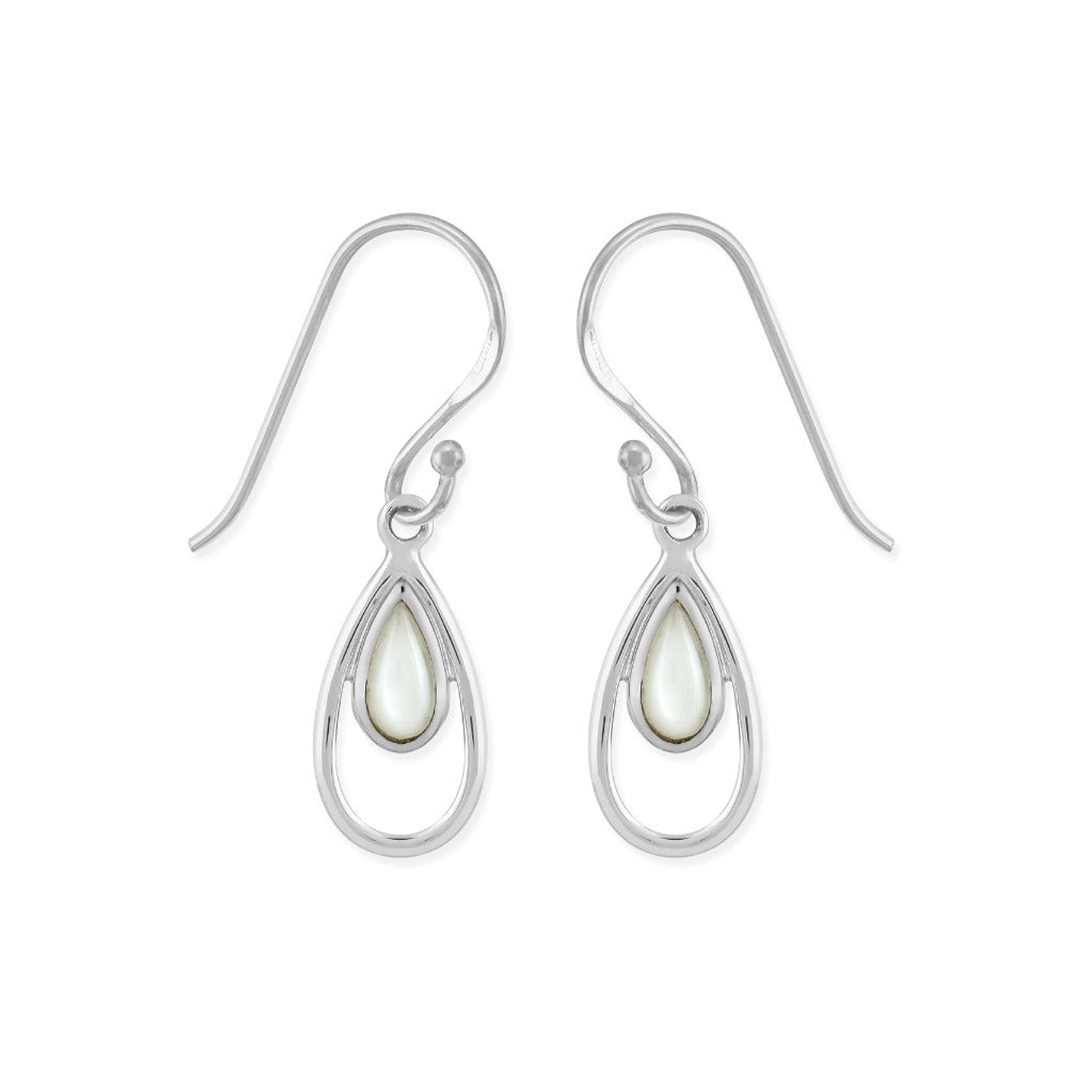 Boma Teardrop Dangle Earrings - Mother of Pearl