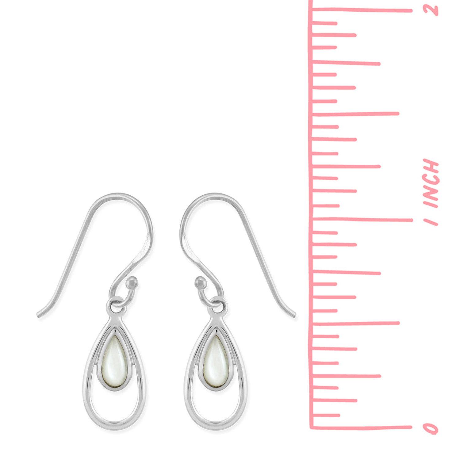 Boma Teardrop Dangle Earrings - Mother of Pearl