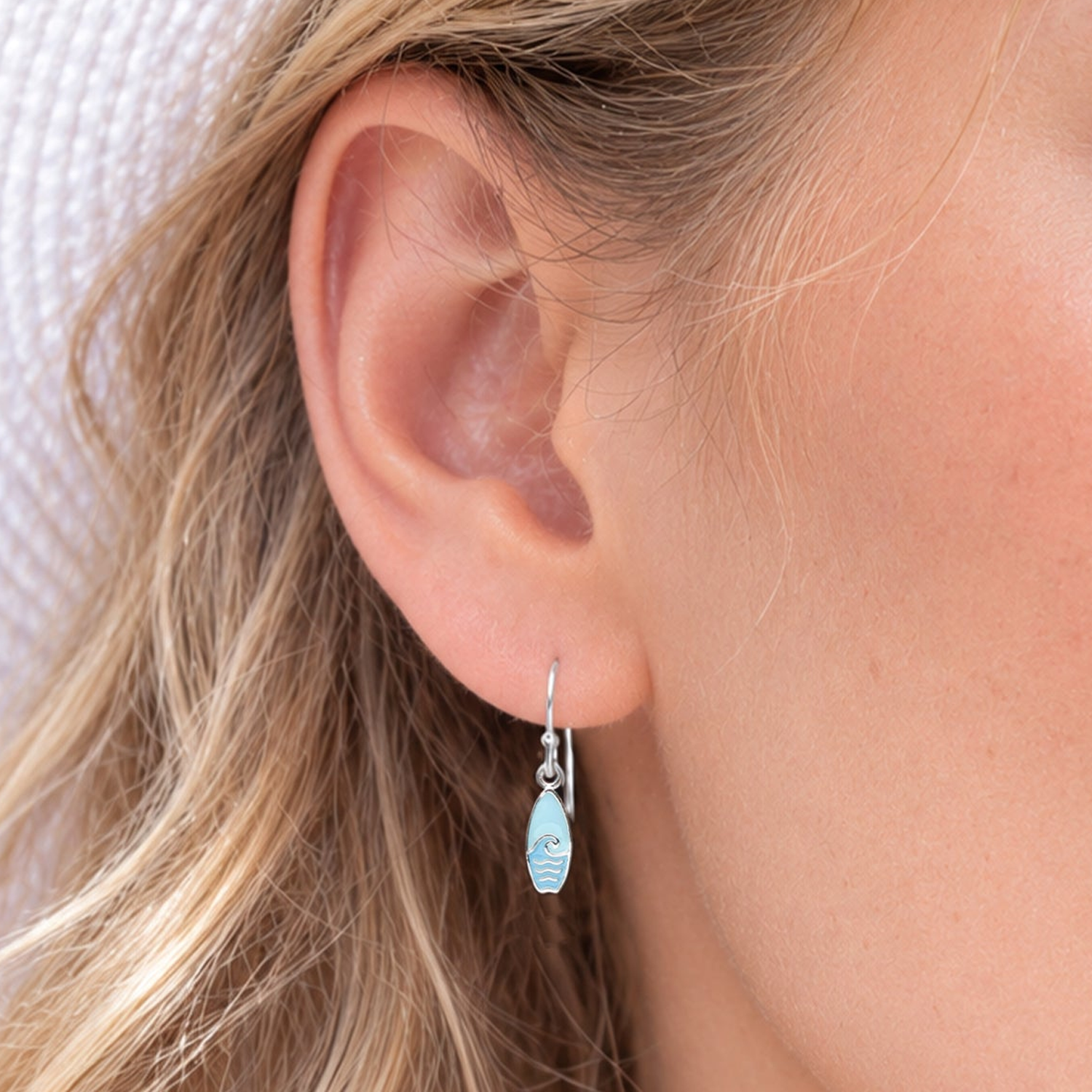 BOMA Ocean Wave Surfboard Dangle Earrings