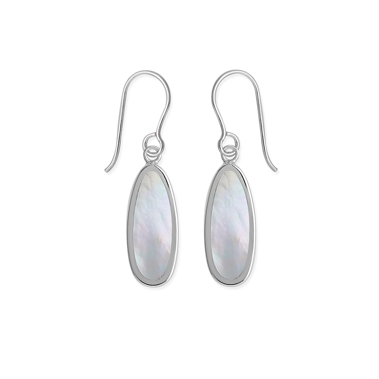 BOMA Alina Teardrop Bezel Earrings with Mother of Pearl