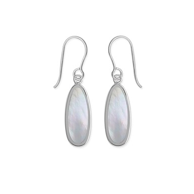 BOMA Alina Teardrop Bezel Earrings with Mother of Pearl