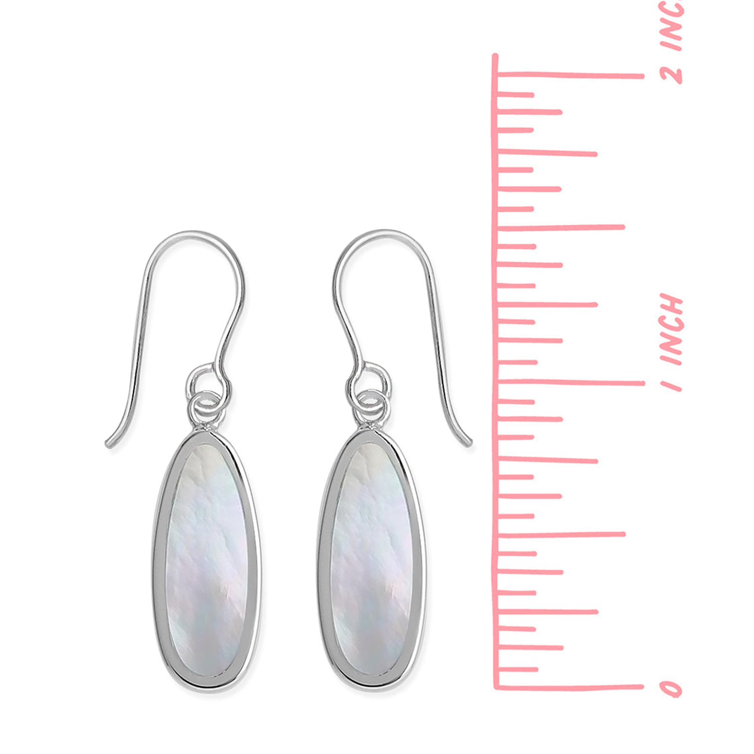 BOMA Alina Teardrop Bezel Earrings with Mother of Pearl