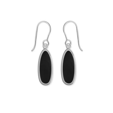 BOMA Alina Teardrop Bezel Earrings with Onyx