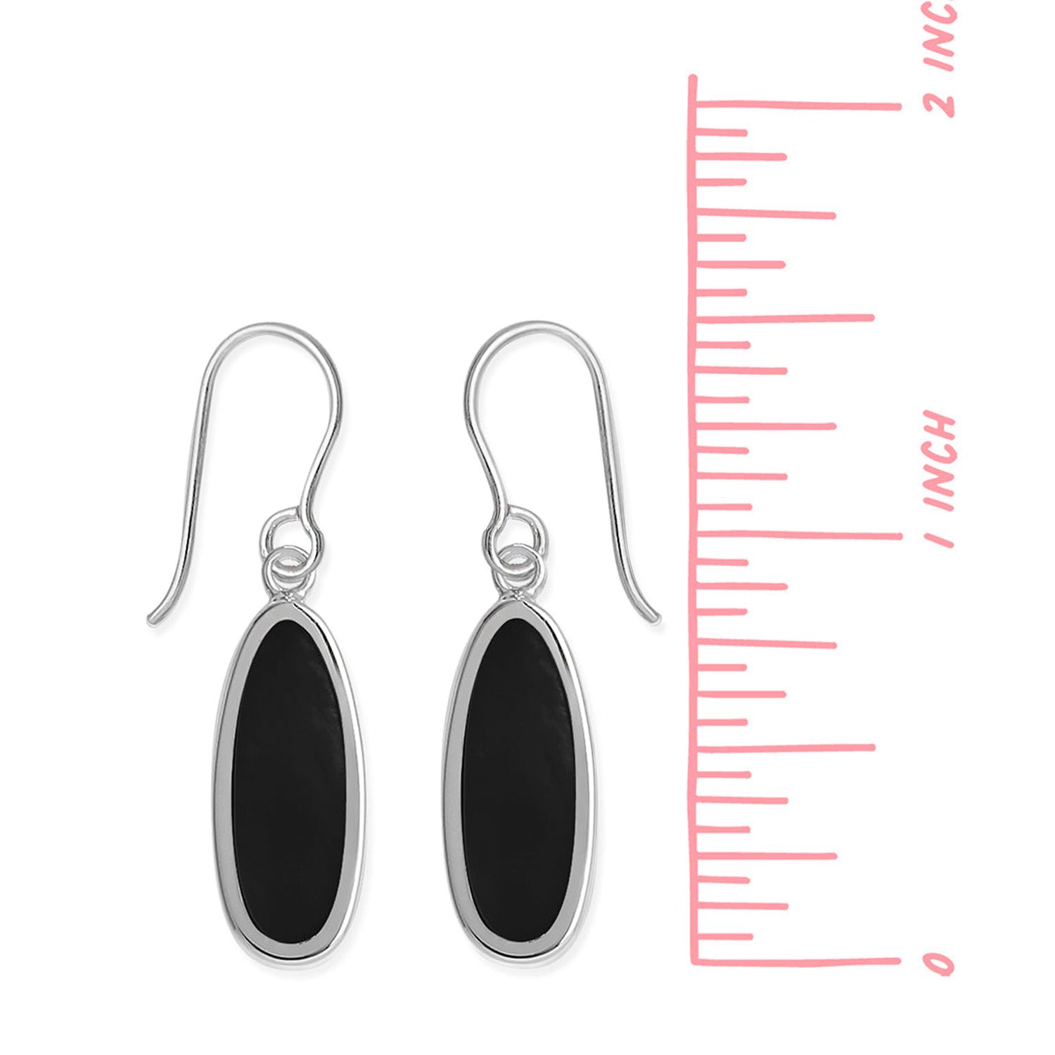 BOMA Alina Teardrop Bezel Earrings with Onyx