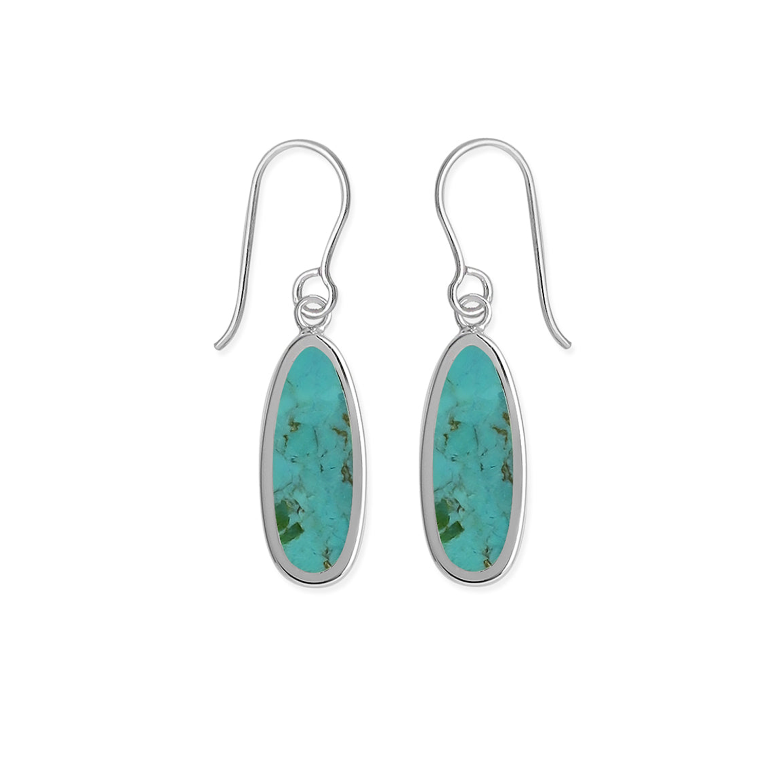 BOMA Alina Teardrop Bezel Earrings with Turquoise