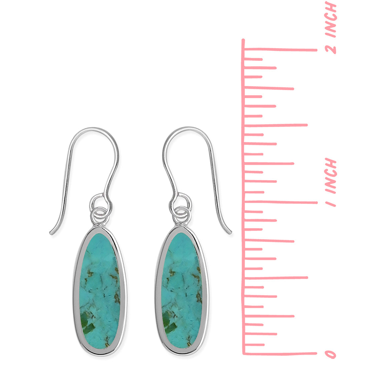 BOMA Alina Teardrop Bezel Earrings with Turquoise