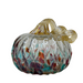 Small Glass Pumpkin - Mottled Confetti