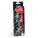 Silver Robots 6 Jumbo Pencils - Double Sided Fluorescent & Metallic