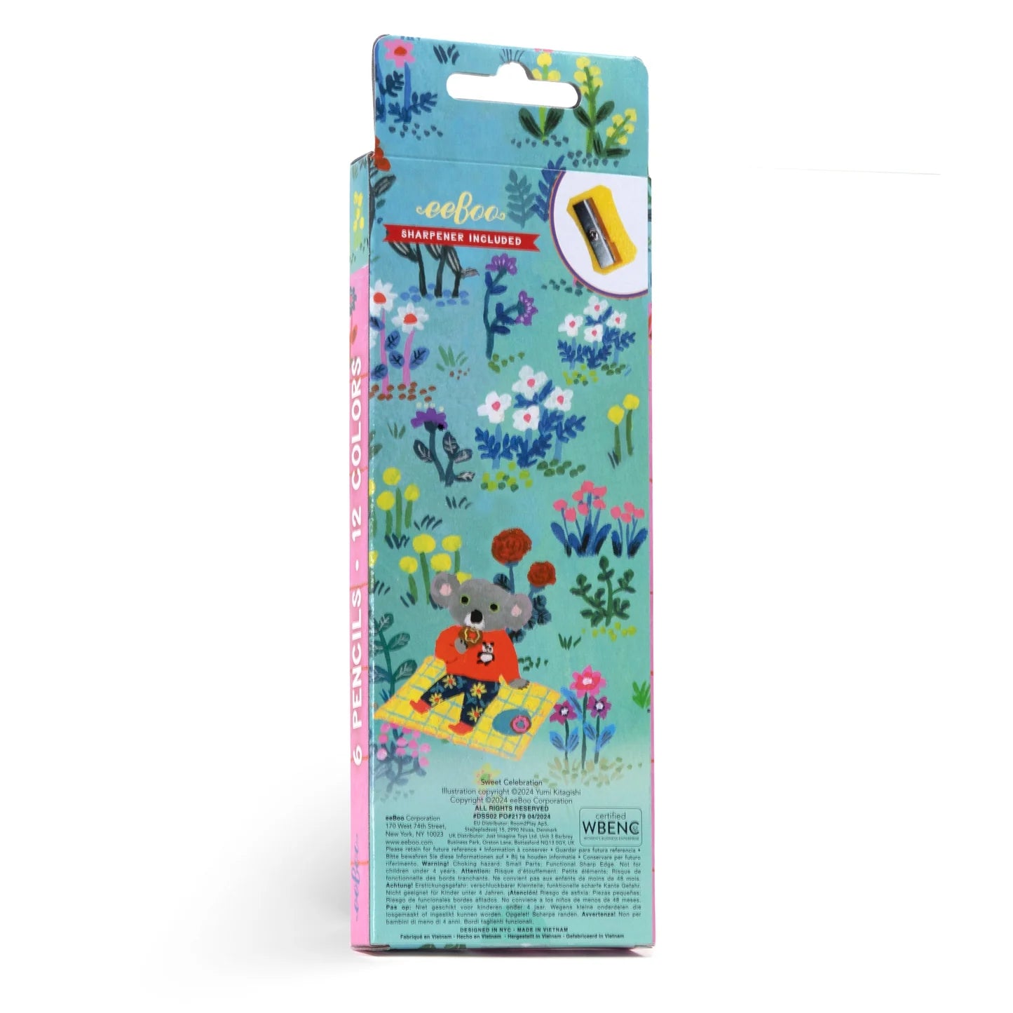 eeBoo Sweet Celebration 6 Double Sided Jumbo Colored Pencils