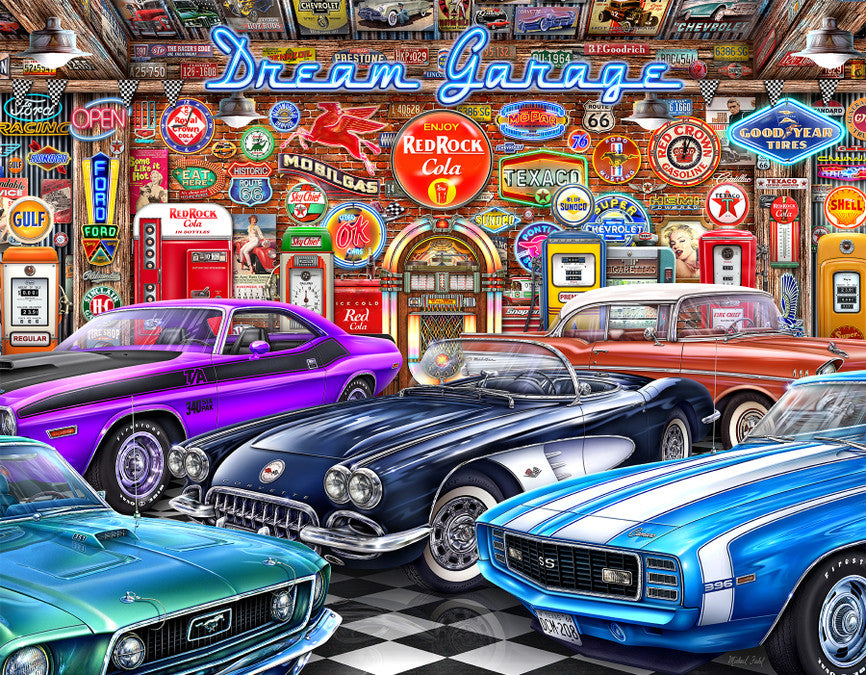 SPRGBK Dream Garage 1000 Piece Puzzle
