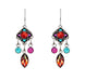 Firefly Milano Diamond Dangle Earrings - Multi Color    