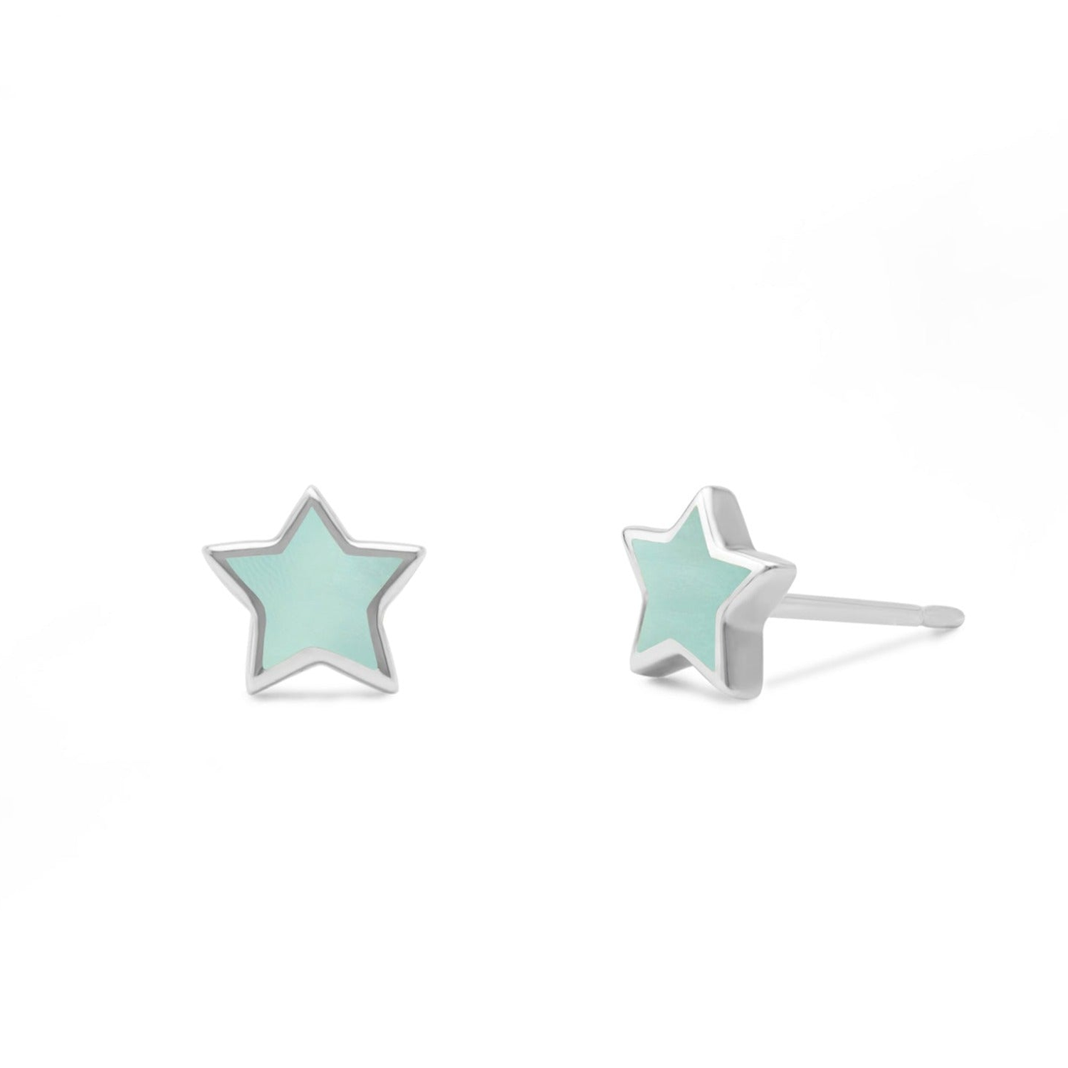 BOMA Star Stone Studs - Green Mother of Pearl