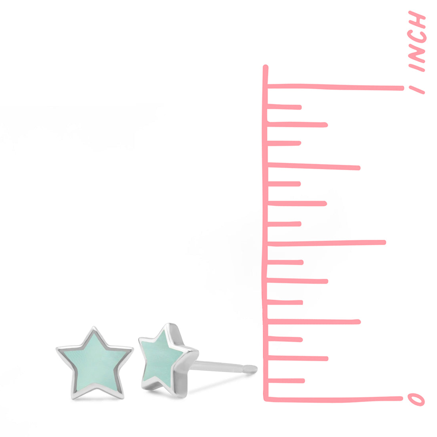 BOMA Star Stone Studs - Green Mother of Pearl