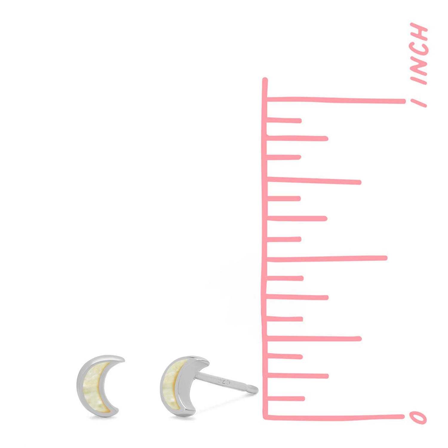 Boma Belle Crescent Studs - Yellow Mother of Pearl