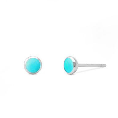 BOMA Belle Mini Stone Studs - Turquoise