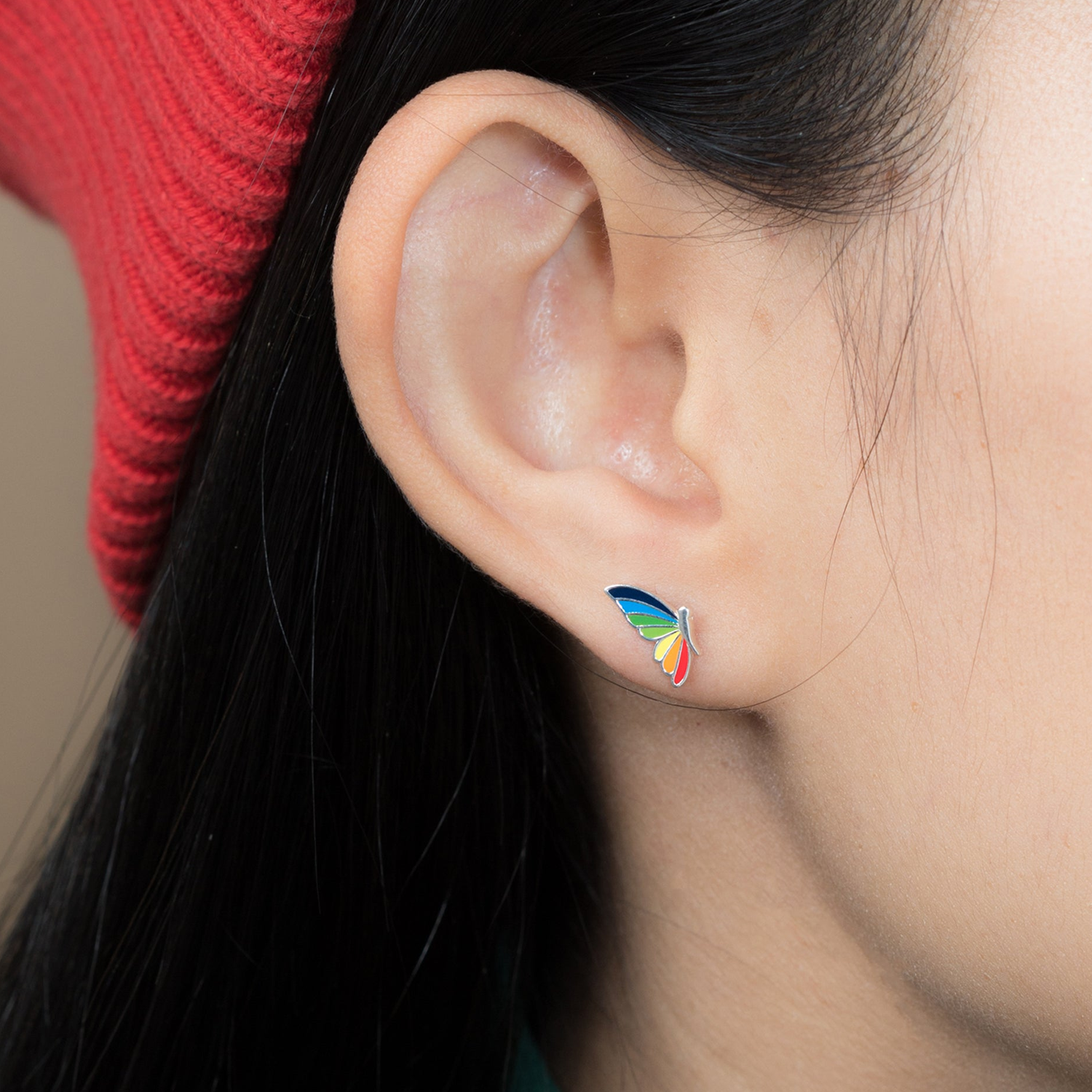 BOMA Rainbow Butterfly Wing Studs