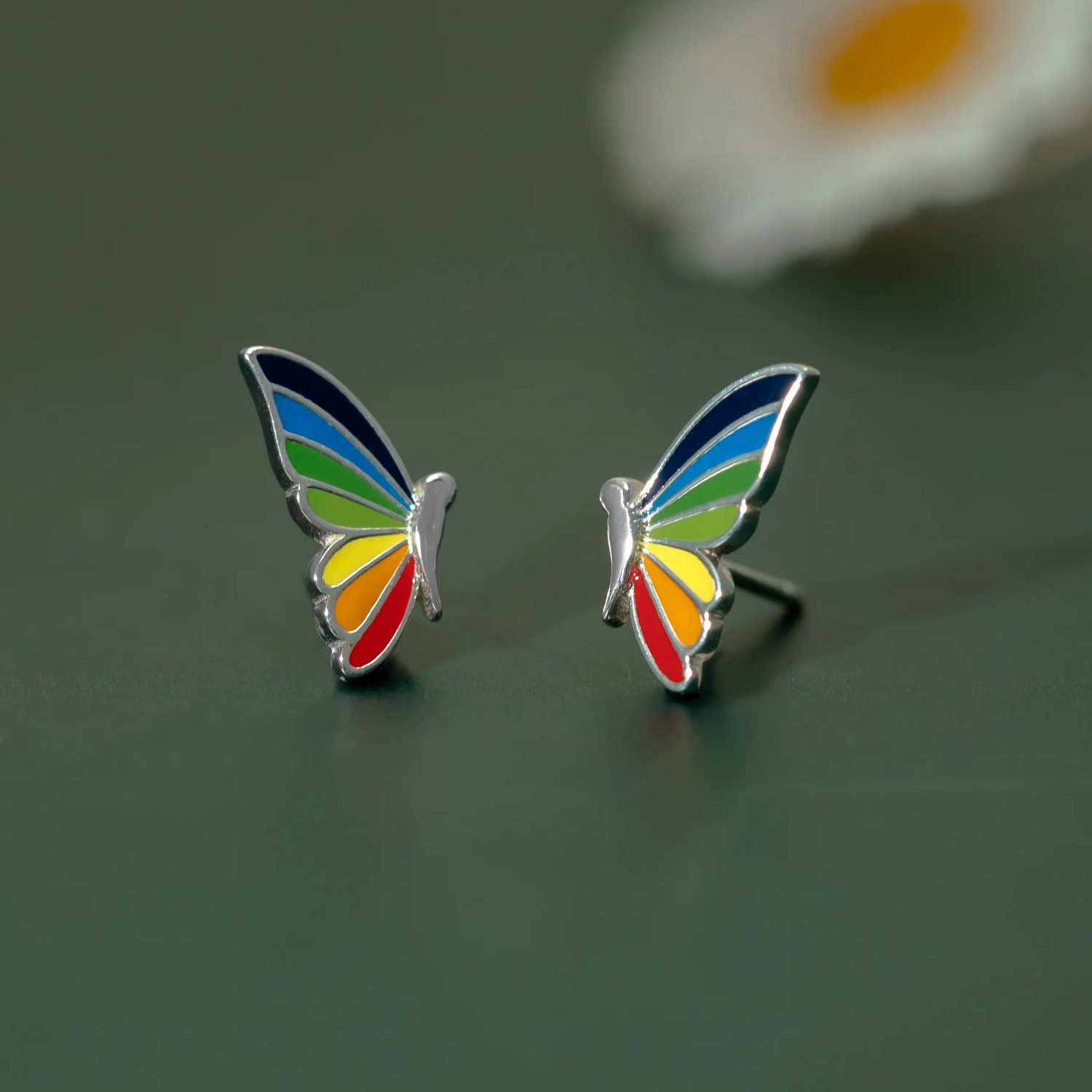 BOMA Rainbow Butterfly Wing Studs
